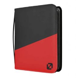 CARTABLE DE CARTES - PORTFOLIO ROUGE ET NOIR EVORETRO AVEC FERMETURE ÉCLAIR 3X3 POUR 216 CARTES À COLLECTIONNER